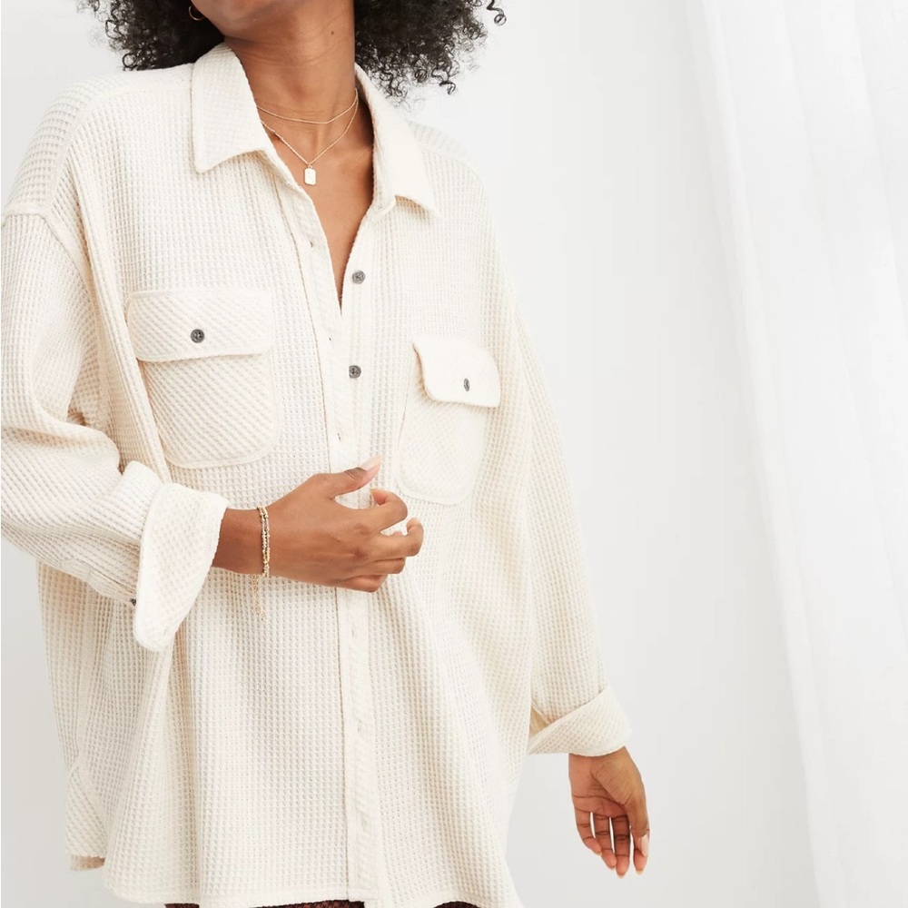 AE Lumberjane Waffle Shacket